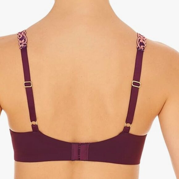 NWT Natori Women's Pure Luxe Custom Coverage Contour underwire, plum - Picture 3 of 6
